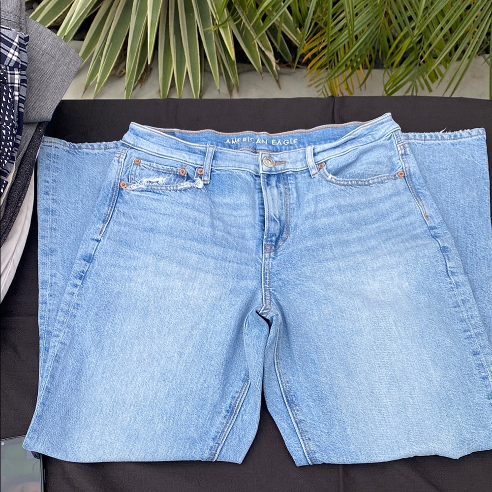American Eagle Outfitters Women's Light Blue Jeans